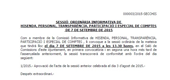 Convocatoria transparencia y participación