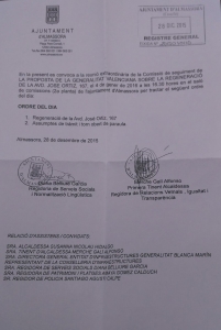 Convocatoria comisión 167
