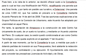 Moción centro tecnológico