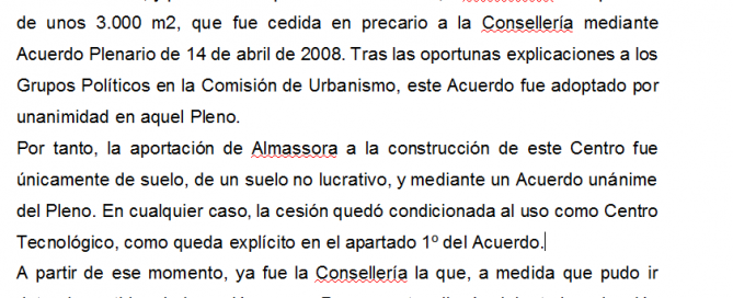 Moción centro tecnológico