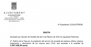 Edicto basuras