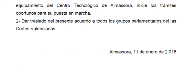 Moción Centro Tecnológico