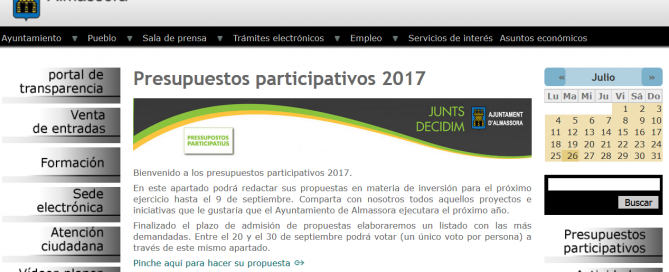 Plazos Presupuestos participativos
