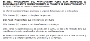 20170801. Autorización porcentaje de gasto trinquete