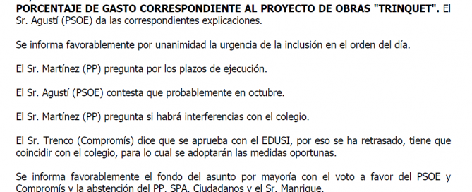 20170801. Autorización porcentaje de gasto trinquete
