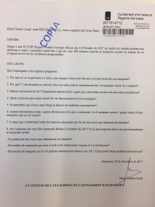 Preguntas por registro acciones Regina Violant
