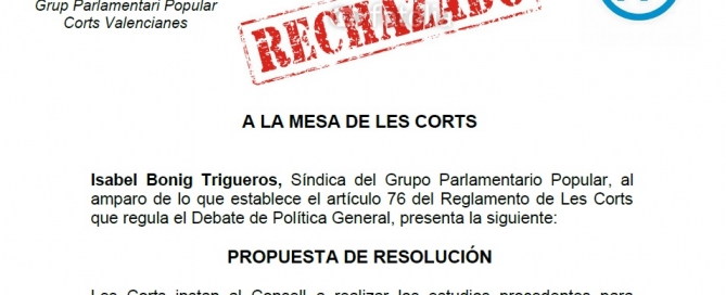 Propuesta Les Goles rechazada
