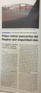 Retirada pancartas Regina Violant