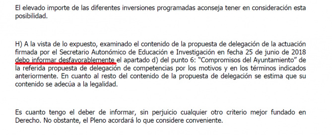 Informe secretaría Almassora plan Edificant