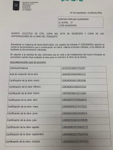 Respuesta PSPV a solicitud visita trinquete