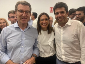 María Tormo con Feijóo y Mazón