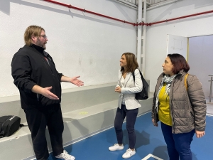 María Tormo con presidente Atlètic Bàsquet Almassora