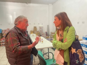 María Tormo y Santiago Miralles presidente Banco de Alimentos de Castellón