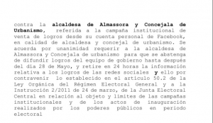 Resolución Junta Electoral de Zona