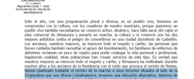 Declaraciones pleno Recinte Fester