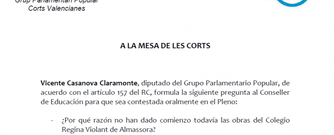 Pregunta a la mesa de Les Corts