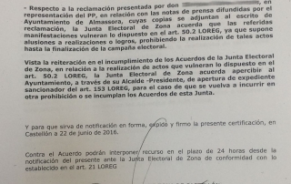 Condena Almassora