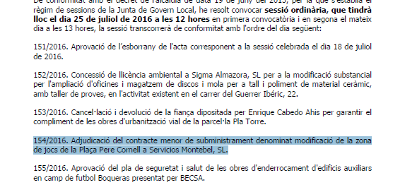 Adjudicación juegos Pere Cornell