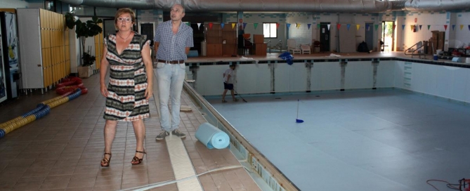 Trenco y Nicolau en piscina climatizada
