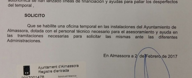 Oficina asesoría daños temporal