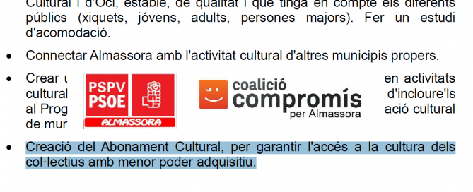 Bono cultural para familias sin recursos
