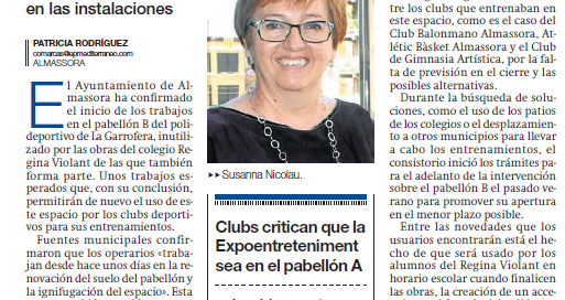 Reforma pabellón B lista inicios de enero