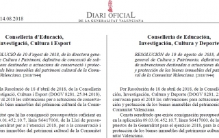 Ayudas patrimonio perdidas