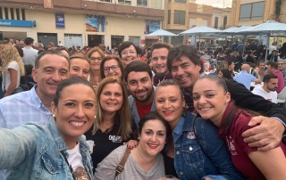 María Tormo y equipo en el Mesón del Vino
