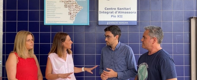 María Tormo junto a concejales en CSI Pío XII